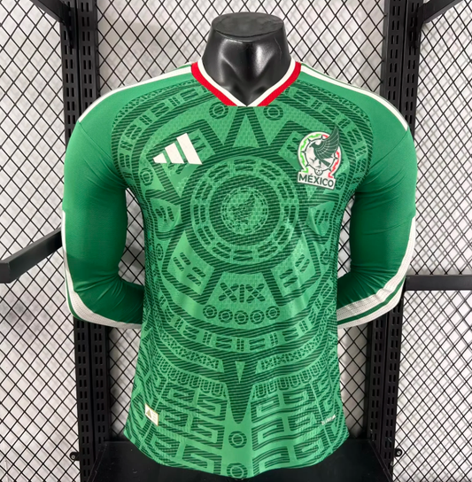 2026 Player Version Long Sleeve Mexico Home Football Shirt 1:1