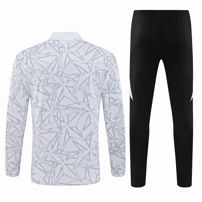 2024/2025 Real Madrid Printed White Half-Pull Training Suit Football Shirt 1:1 Set