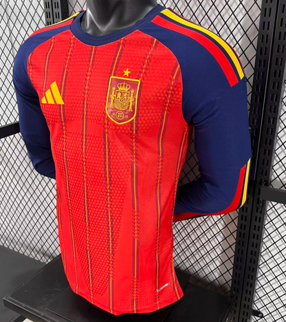2026 Long Sleeve Player Version Spain Home Football Jersey 1:1