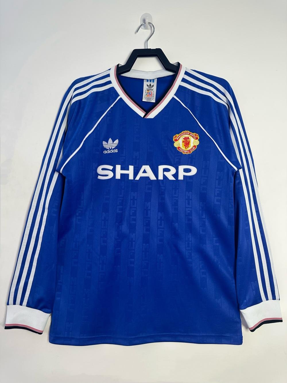 1988-1990 Retro Long Sleeve Manchester United Third Away Football Shirt 1:1