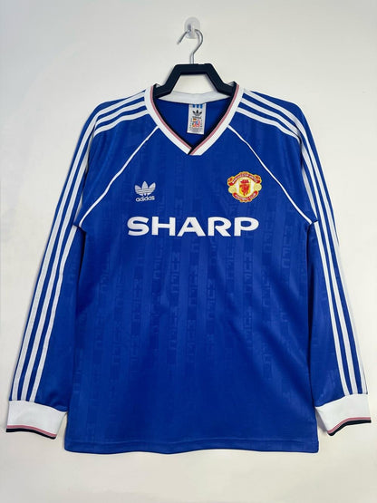 1988-1990 Retro Long Sleeve Manchester United Third Away Football Shirt 1:1