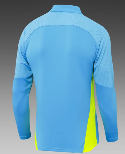 2024/2025 Manchester City Half-Pull Training Suit Bule Football Shirt 1:1 Set