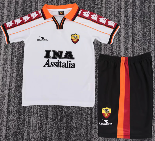 1999/2000 Retro Roma Away Football Jersey 1:1 Kids Size