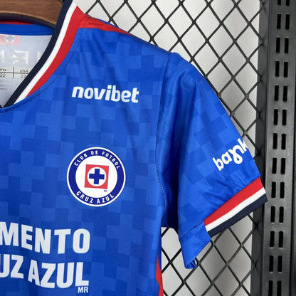 2025/2026 Cruz Azul Home Football Shirt 1:1 Kids Size