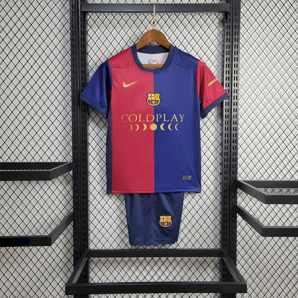 2024/2025 Barcelona Local Sponsor Coldplay Jersey 1:1 Kids Size