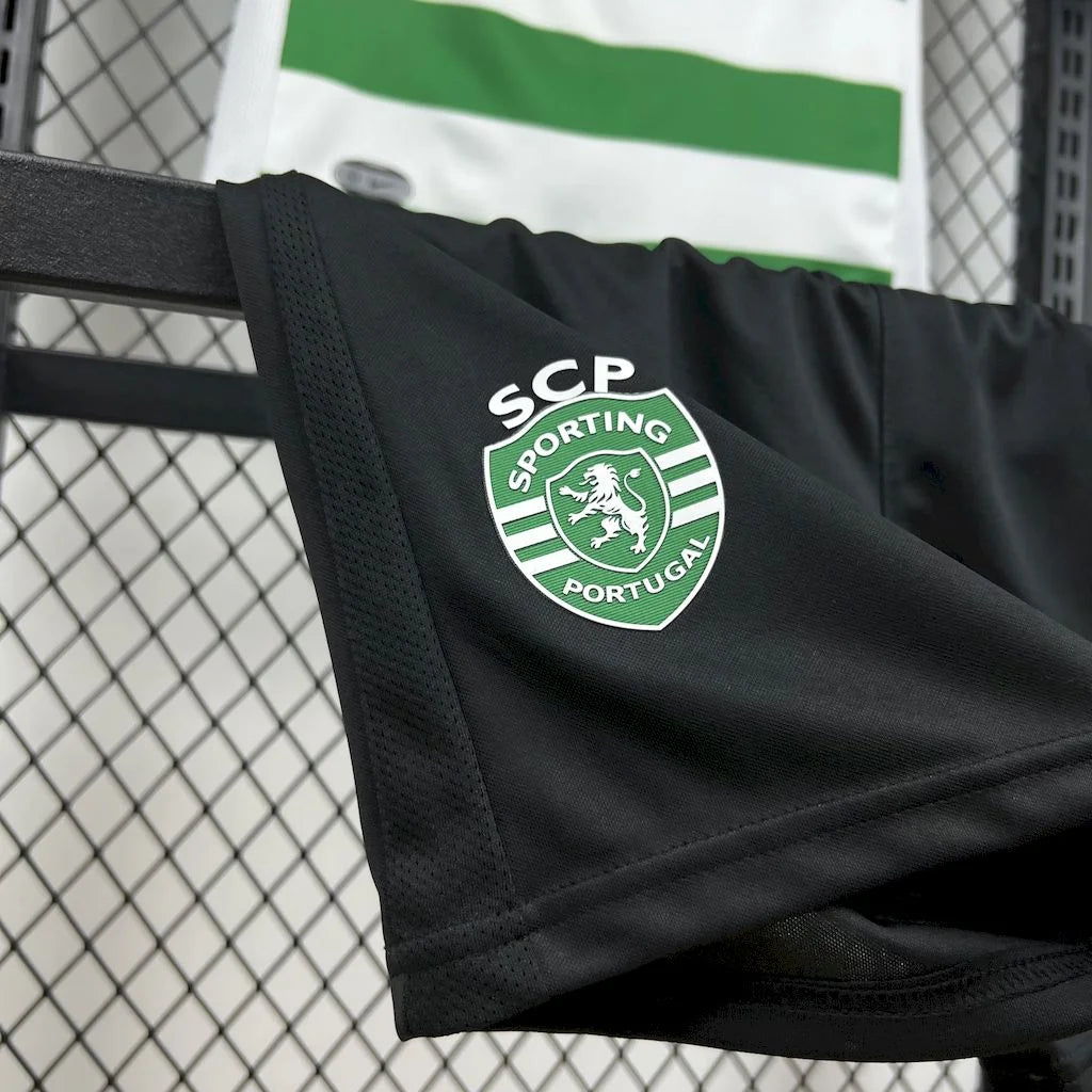 2025/2026 Sporting Lisbon Home Football Jersey Shirt 1:1 Kids Size