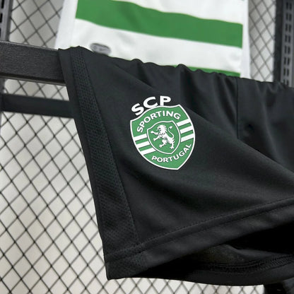2025/2026 Sporting Lisbon Home Football Jersey Shirt 1:1 Kids Size