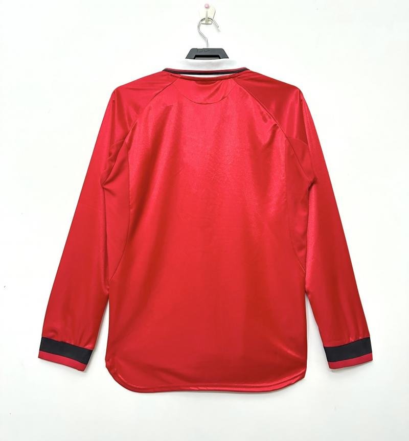 1999/2000 Retro Long Sleeve Manchester United Home Football Shirt 1:1