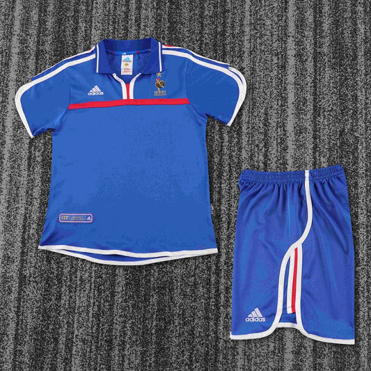 2000 Retro France Home Football Shirt 1:1 Kids Size