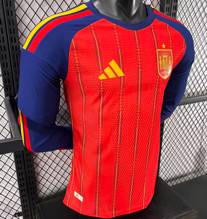 2026 Long Sleeve Player Version Spain Home Football Jersey 1:1