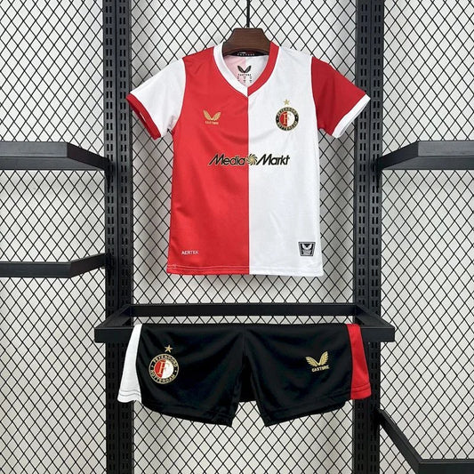 2025/2026 Feyenoord Rotterdam Home Football Shirt 1:1 Kids Size