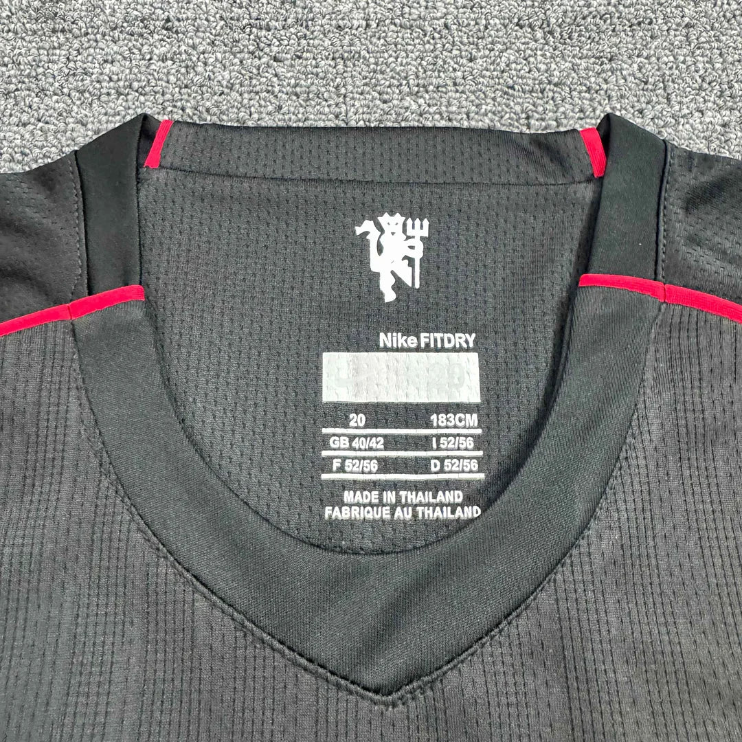 2007/2008 Retro Long Sleeve Manchester United Third Away Football Shirt 1:1 Kids Size