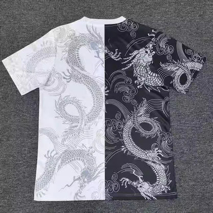 2025/2026 Real Madrid Dragon pattern Black and white Football Jersey 1:1
