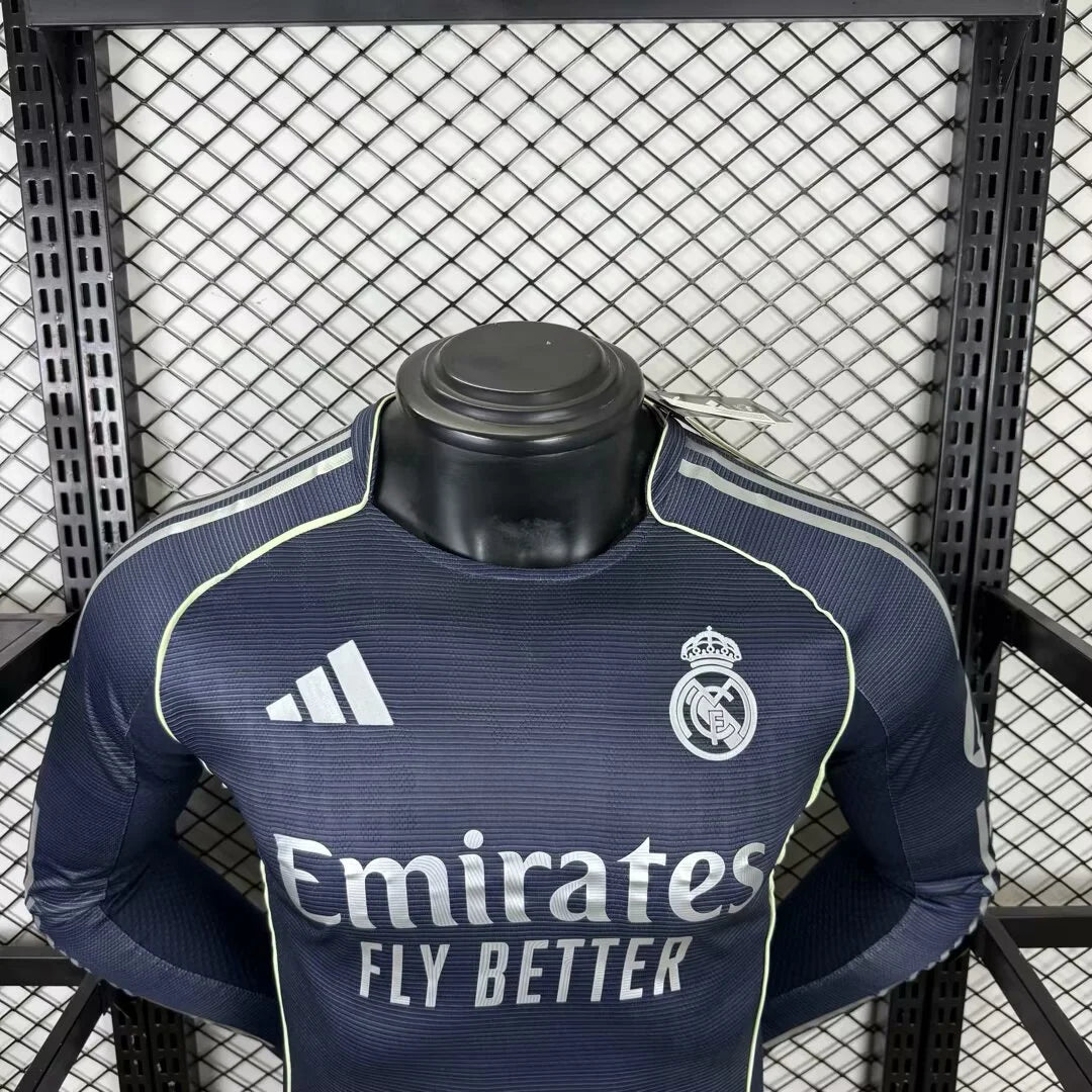 2025/2026 Player Version Real Madrid Away Long Sleeve Jersey 1:1