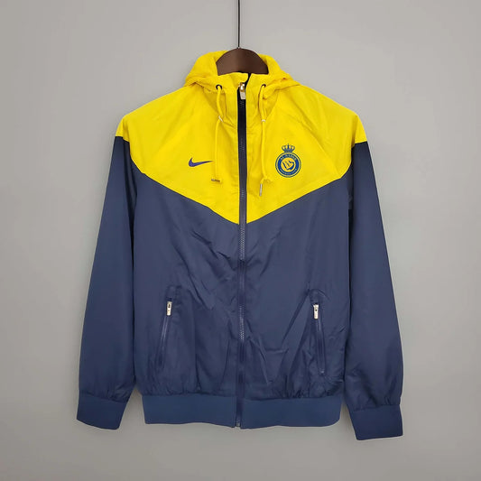 2023/2024 Al-Nassr Windbreaker Navy blue and yellow Soccer Jersey 1:1