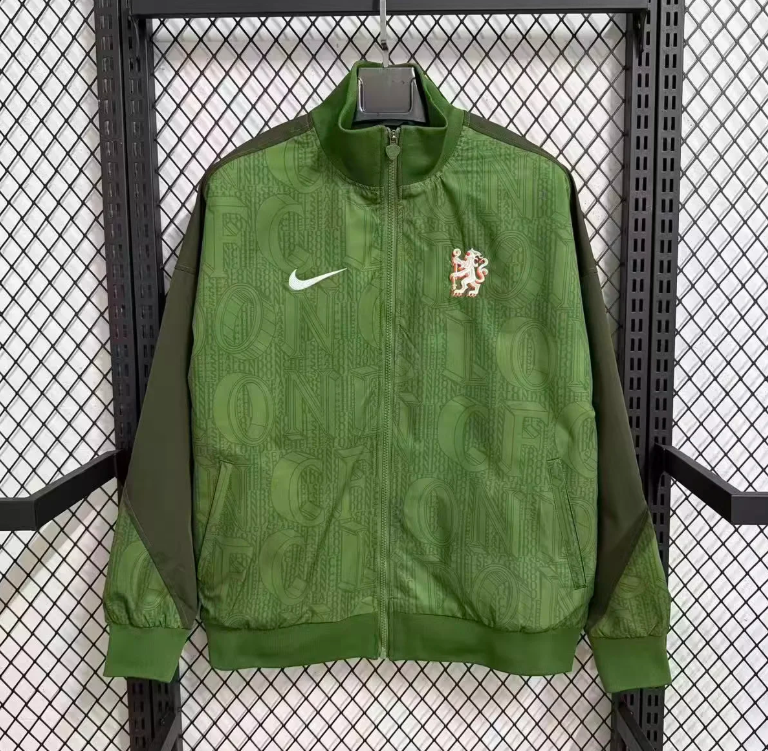 2025/2026 Chelsea Windbreaker Military Green Training Football Shirt 1:1