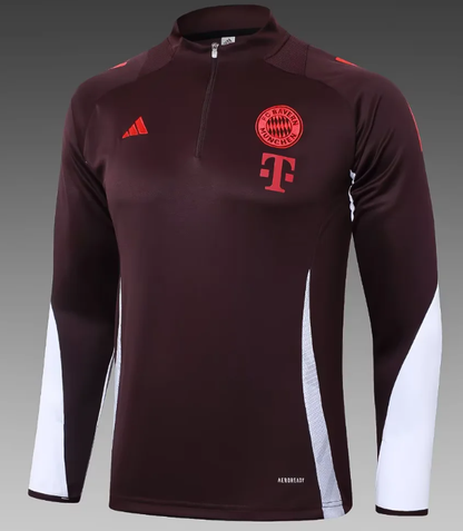 2024/2025 Bayern Half-Pull Training Suit Dark Purple Jersey Set 1:1