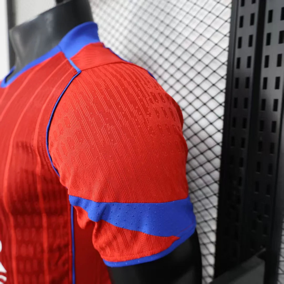 2025/2026 Player Version Paris Saint-Germain Third away Red Football Shirt 1:1