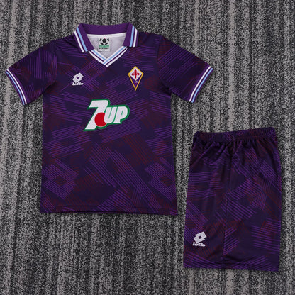 1992-1993 Retro Fiorentina Home Football Shirt 1:1 Kids Size