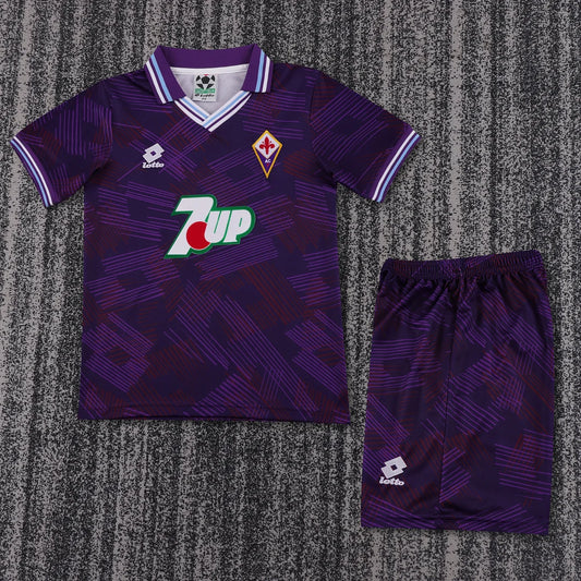 1992-1993 Retro Fiorentina Home Football Shirt 1:1 Kids Size