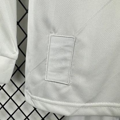 2017/2018 Retro Long Sleeve Real Madrid Home Football Shirt 1:1 Kids Size