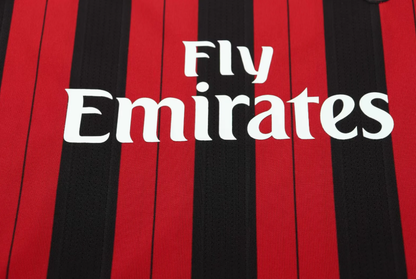 2013-2014 Retro Long Sleeve AC Milan Home Football Shirt 1:1 Kids Size