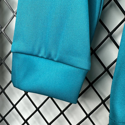 2017/2018 Retro Long Sleeve Real Madrid Third Away Football Shirt 1:1 Kids Size