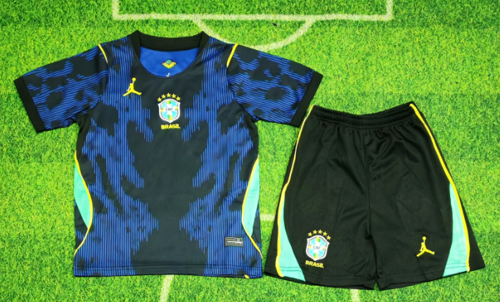 2026 Brazil Away Football Shirt 1:1 Kids Size