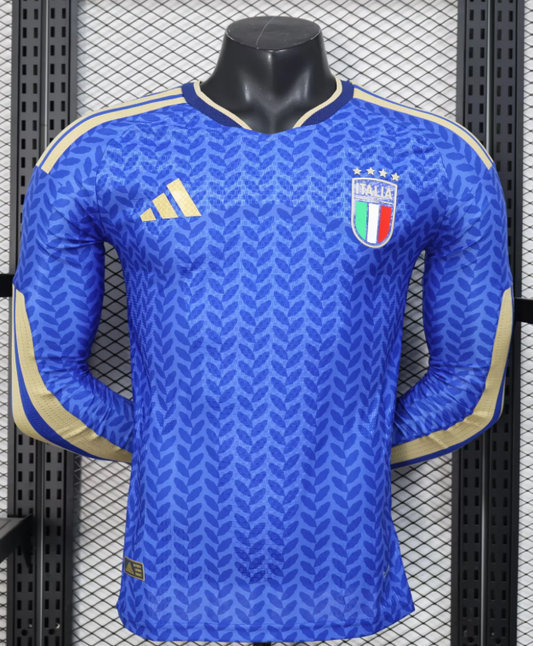 2026 Long Sleeve Player Version Italy Home Football Jersey 1:1