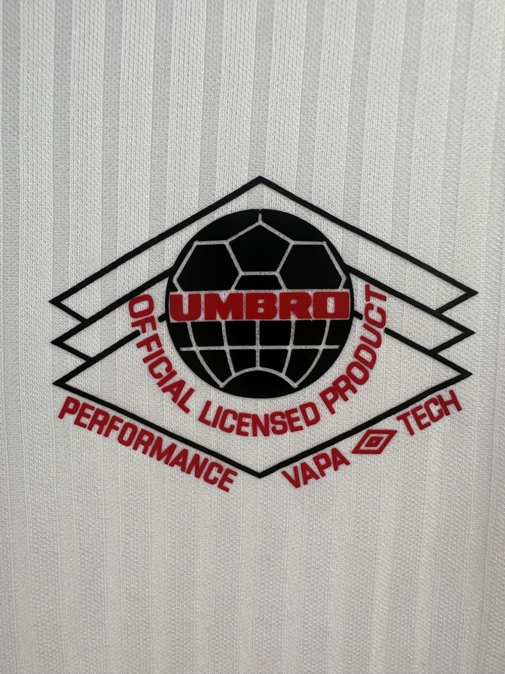 1998 Retro Long Sleeve England Home Soccer Jersey 1:1