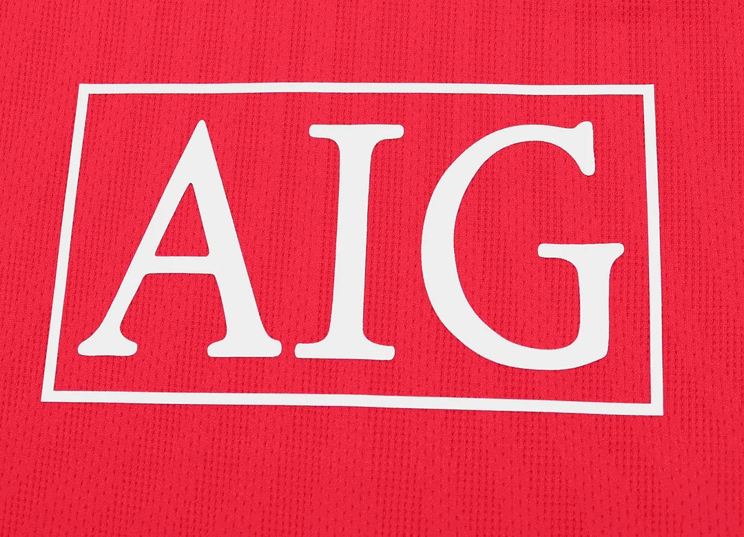 2007/2008 Retro Long Sleeve Manchester United Home Champions League Edition Football Shirt 1:1 Kids Size