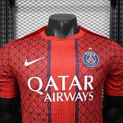 2025/2026 Player Version Paris Saint-Germain Training clothes Red Football Shirt 1:1