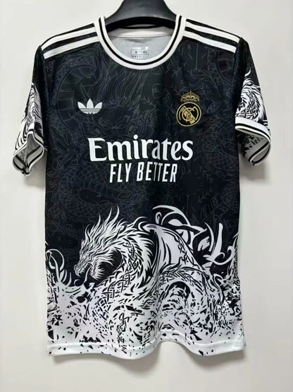 2025/2026 Real Madrid White Dragon Round Neck Football Jersey 1:1