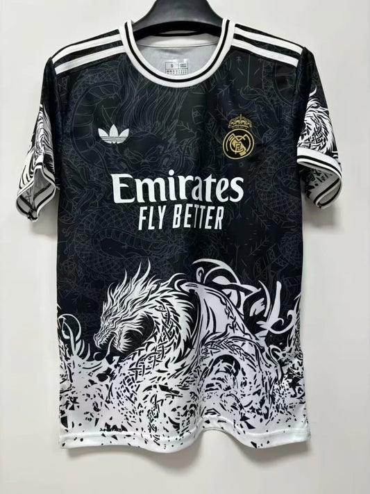 2025/2026 Real Madrid White Dragon Round Neck Football Jersey 1:1
