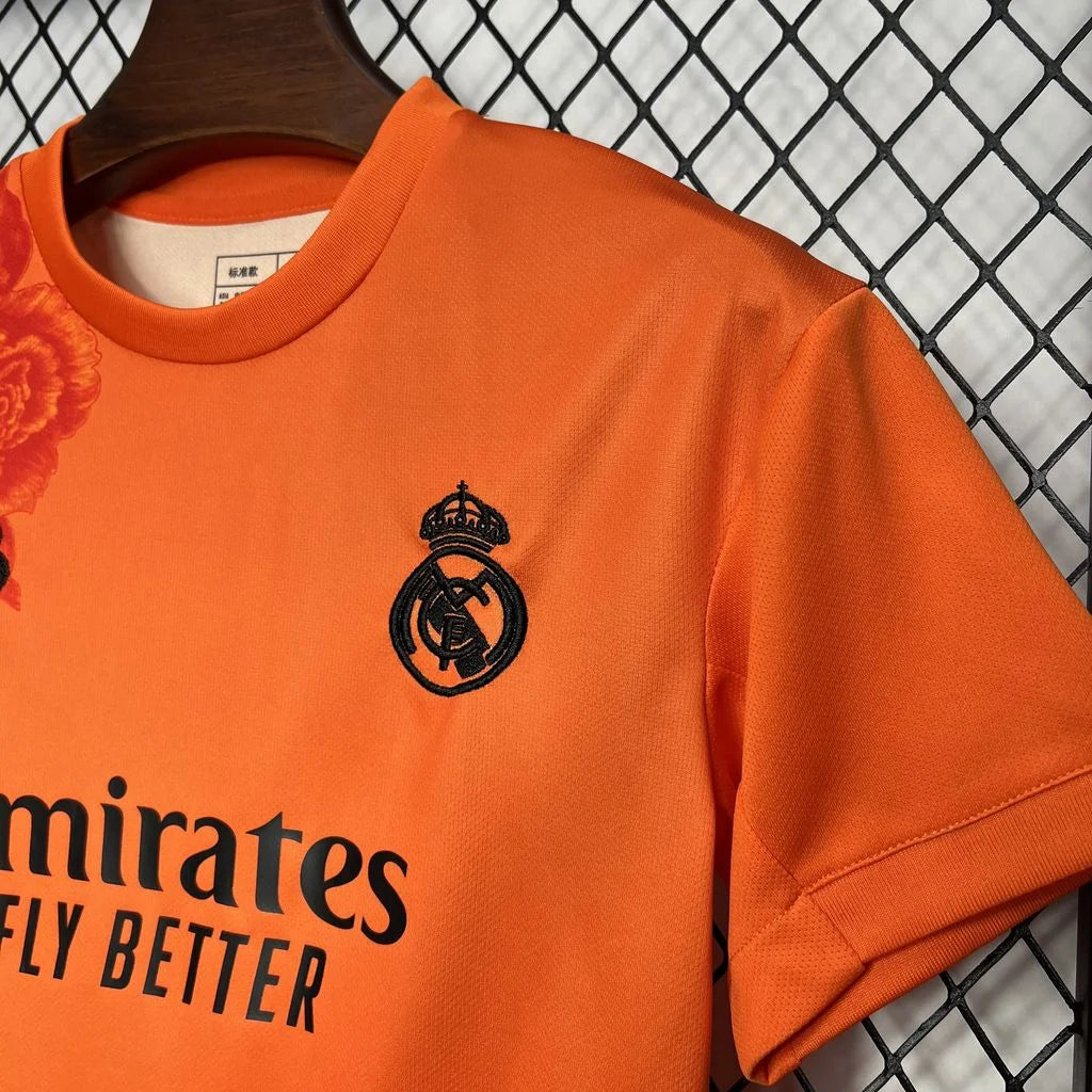 2024/2025 Real Madrid Y-3 Special Edition Orange Football Shirt 1:1 Kids Size