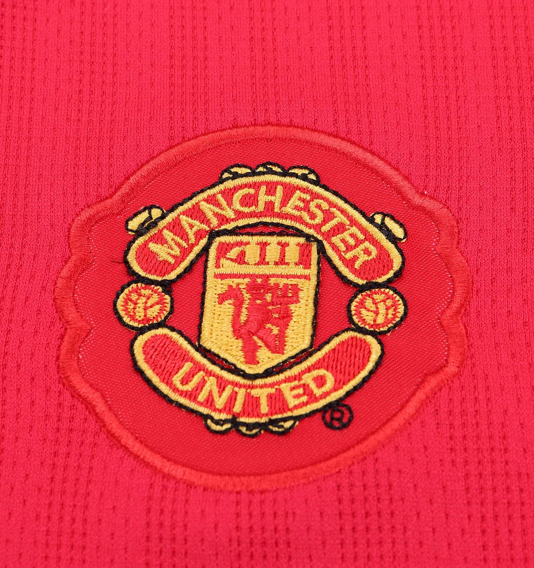 2007/2008 Retro Long Sleeve Manchester United Home Champions League Edition Football Shirt 1:1 Kids Size