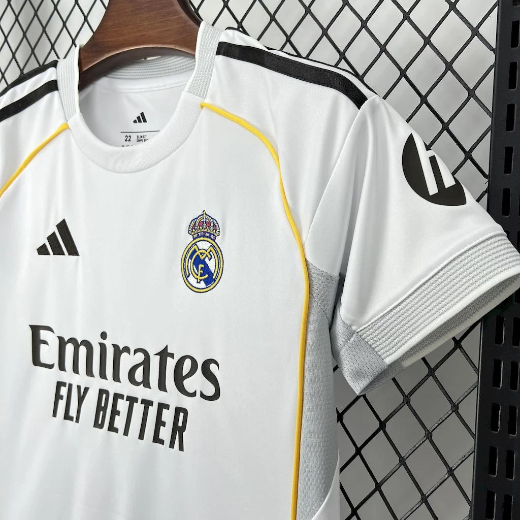 2025/2026 Real Madrid Home Football Jersey 1:1 Kids Size