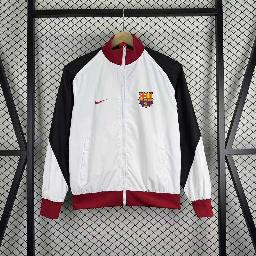 2025 Barcelona Windbreaker Black-White Jersey 1:1