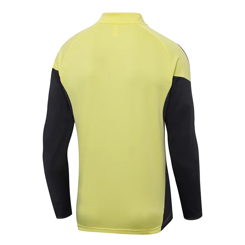 2025-2026 Real Madrid Light yellow Half-Pull Training Suit Football Shirt 1:1 Set