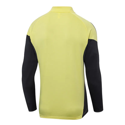 2025-2026 Real Madrid Light yellow Half-Pull Training Suit Football Shirt 1:1 Set