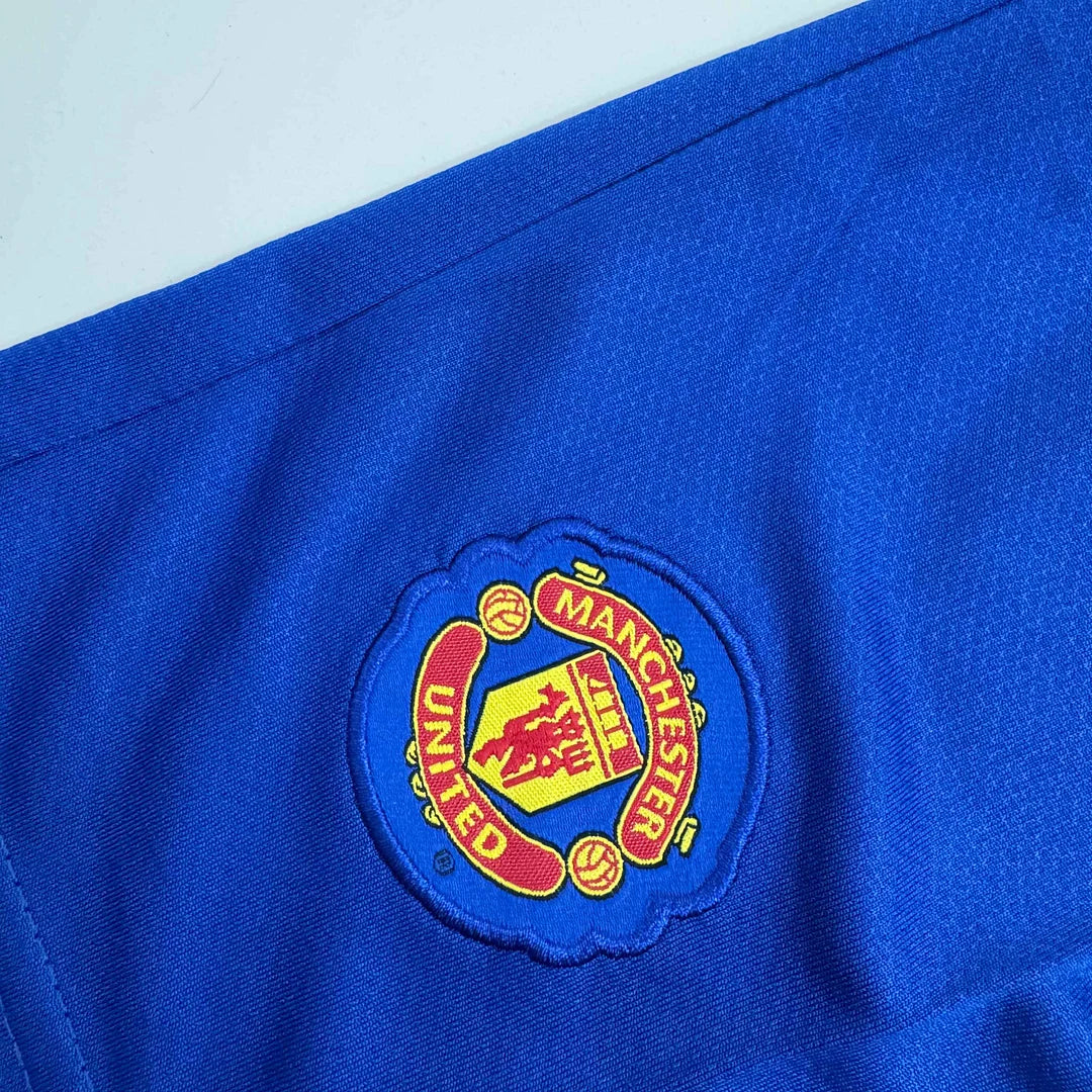 2008/2009 Retro Long Sleeve Manchester United Third Away Football Shirt 1:1 Kids Size