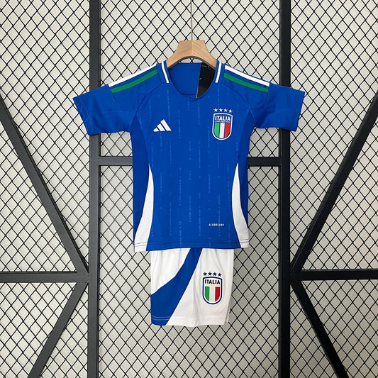 2024-2025 Italy Home Soccer Shirt Kids Size