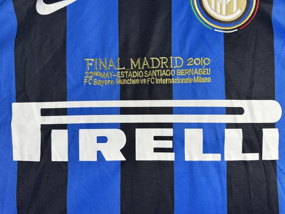 2009/2010 Retro Long Sleeve Inter Milan Home Football Jersey 1:1