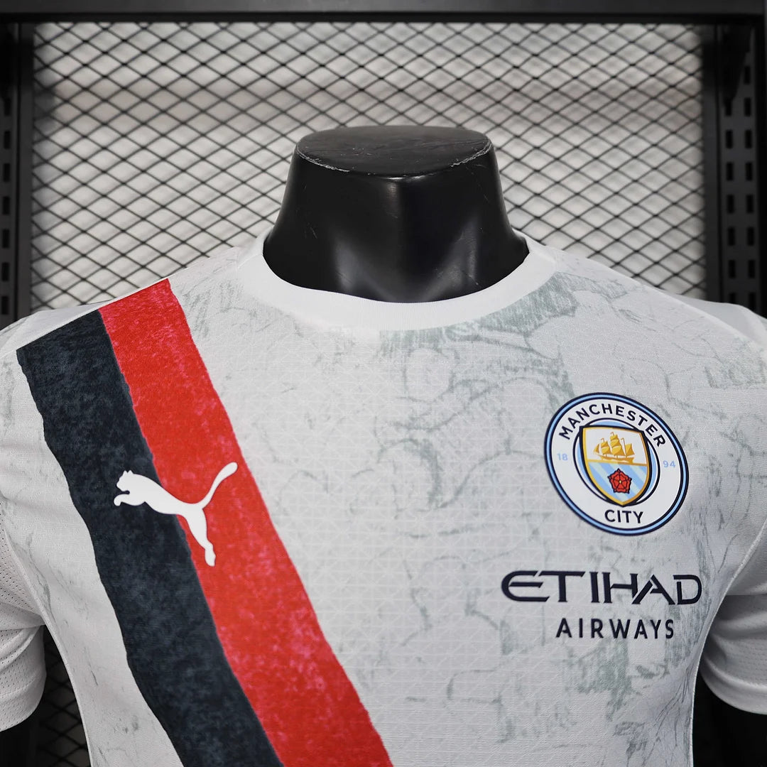 2025/2026 Player Version Manchester City KidSuper Joint Edition White Football Shirt 1:1