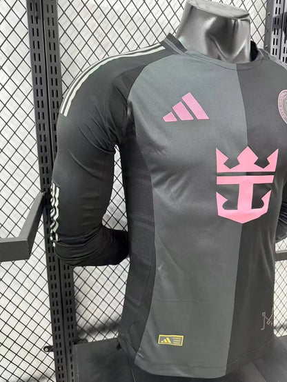 2025/2026 Long Sleeve Inter Miami Away Player Version Football Jersey 1:1 Thailand Quality