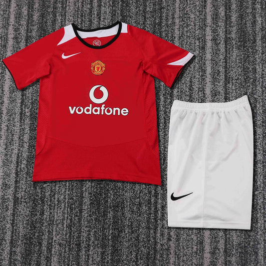 2005-2006 Retro Manchester United Home Football Shirt 1:1 Kids Size