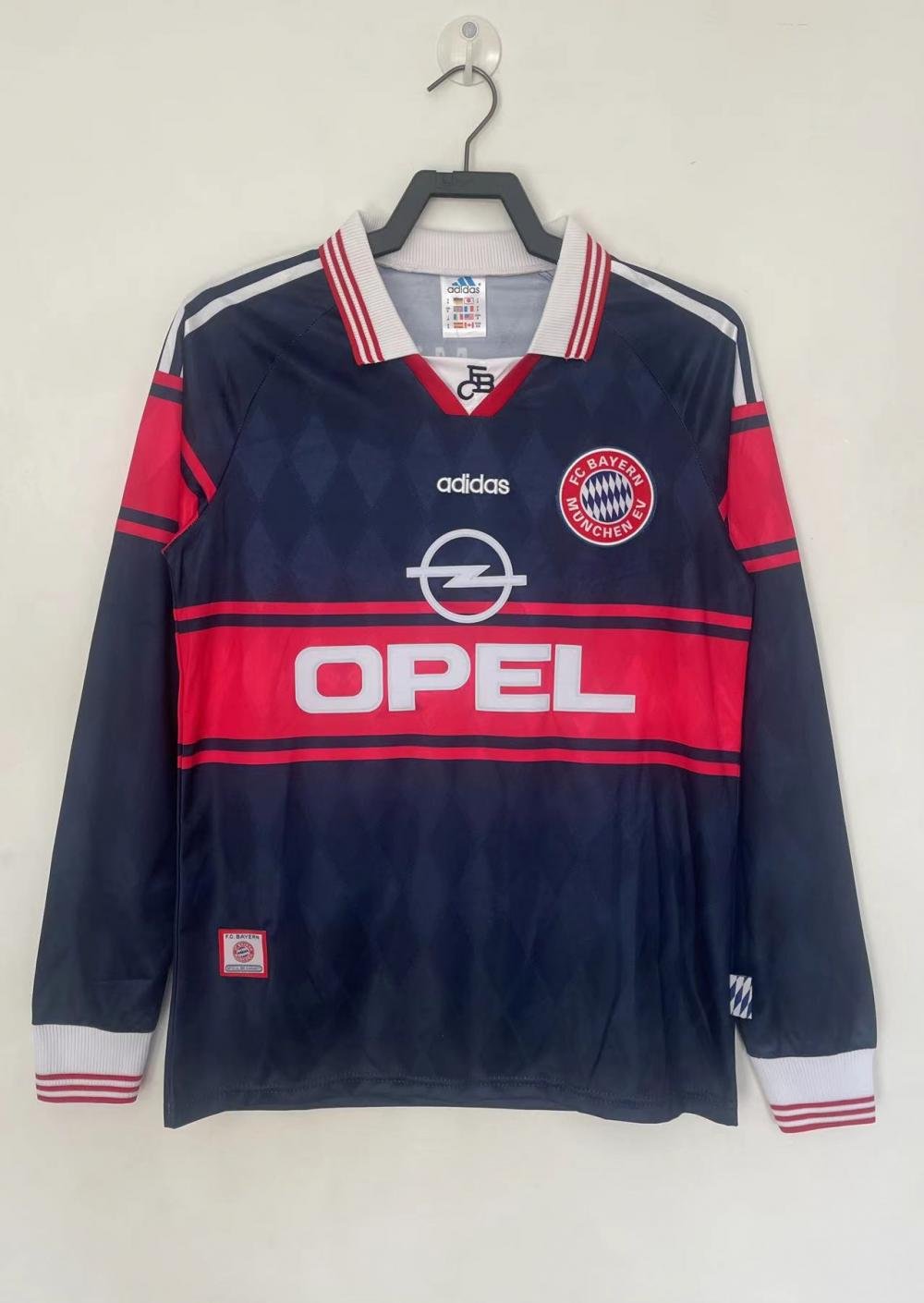 1997/1999 Retro Bayern Munich Home Football Jersey Long Sleeve 1:1