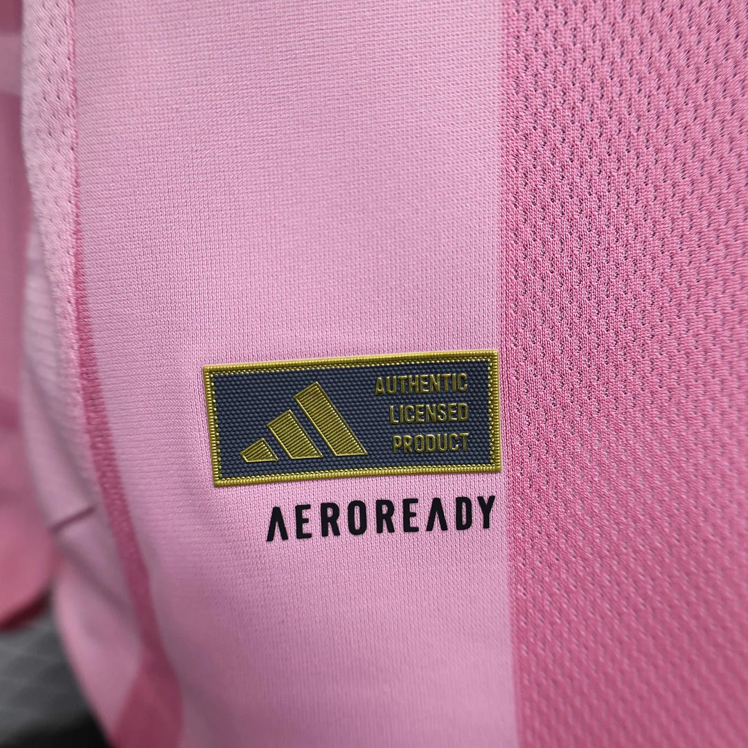 2025/2026 Long Sleeve Inter Miami Home Player Version Football Jersey 1:1 Thailand Quality