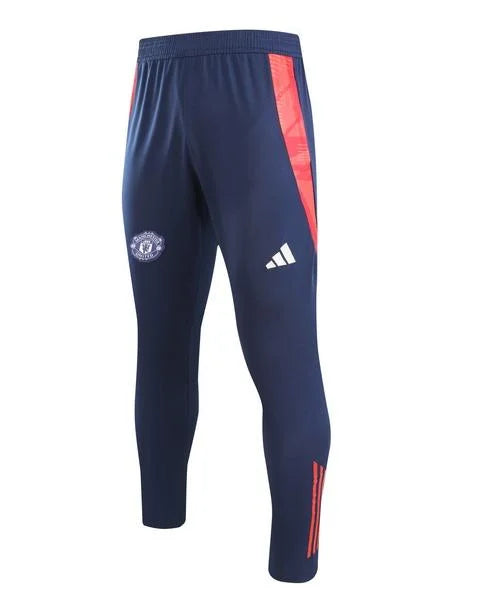 2024/2025 Manchester United Half-Pull Training Suit Royal blue red collar Football Shirt 1:1 Set