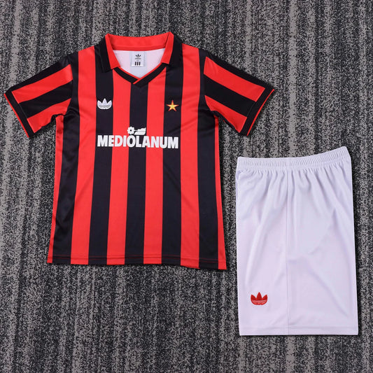 1990-1991 Retro AC Milan Home Football Shirt 1:1 Kids Size